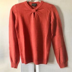 Emporio Armani bow neck pullover orange sweater authentic New without tag EU 38